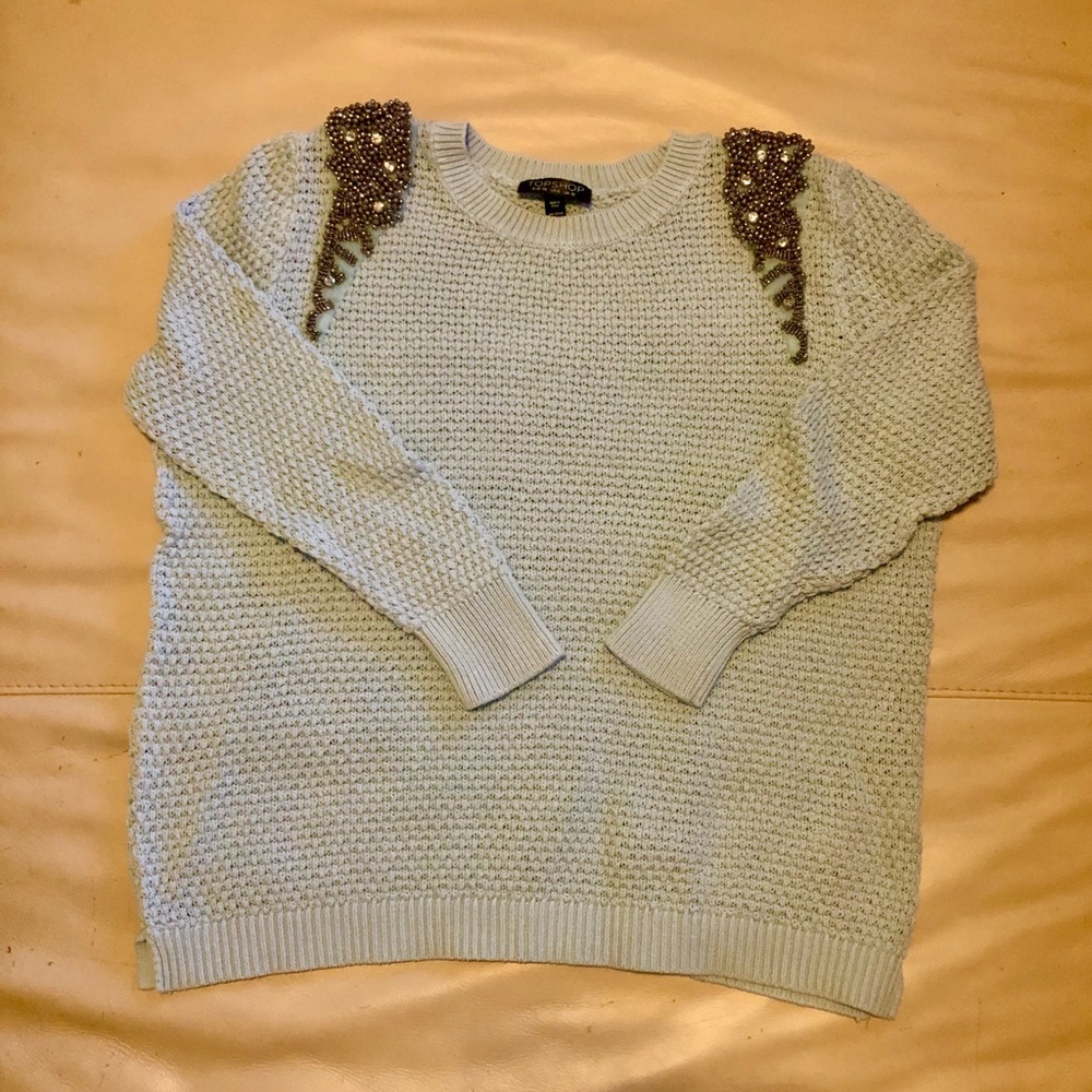 Topshop beaded sweater